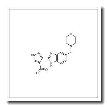 4-[[2-(4-nitro-1,2-dihydropyrazol-3-ylidene)benzimidazol-5-yl]methyl]morpholine CAS 825619-29-2