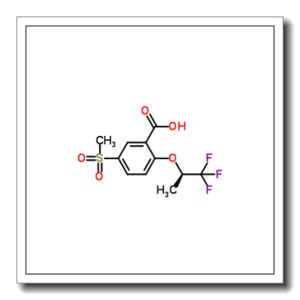 5-(Methylsulfonyl)-2-{[(2R)-1,1,1-trifluoro-2-propanyl]oxy}benzoic acid