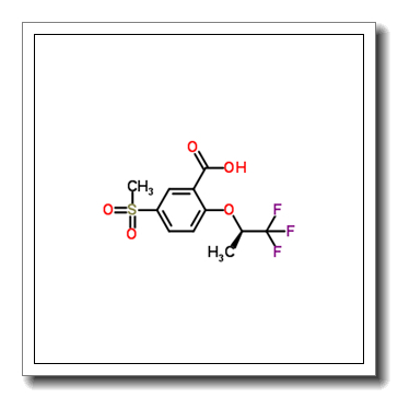 5-(Methylsulfonyl)-2-{[(2R)-1,1,1-trifluoro-2-propanyl]oxy}benzoic acid CAS 845616-83-3