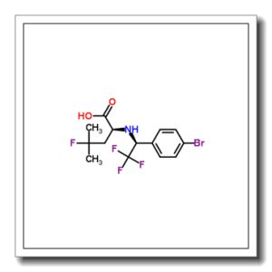 (2S)-2-[[(1S)-1-(4-bromophenyl)-2,2,2-trifluoroethyl]amino]-4-fluoro-4-methylpentanoic acid