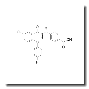4-[(1S)-1-[[5-chloro-2-(4-fluorophenoxy)benzoyl]amino]ethyl]benzoic acid CAS 847728-01-2