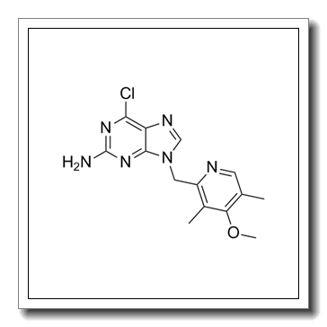 6-chloro-9-[(4-methoxy-3,5-dimethylpyridin-2-yl)methyl]purin-2-amine CAS 848695-25-0