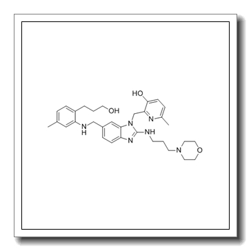 2-[[6-[[2-(3-hydroxypropyl)-5-methylanilino]methyl]-2-(3-morpholin-4-ylpropylamino)benzimidazol-1-yl]methyl]-6-methylpyridin-3-ol CAS 857066-90-1