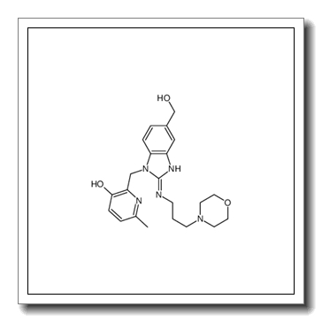 2-[[5-(hydroxymethyl)-2-(3-morpholinopropylamino)benzimidazol-1-y l]methyl]-6-methyl-pyridin-3-ol