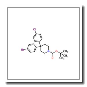 2-Methyl-2-propanyl 4-(4-bromophenyl)-4-(4-chlorophenyl)-1-piperidinecarboxylate