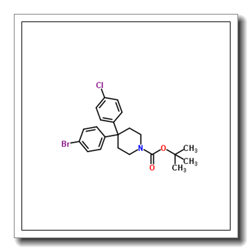 2-Methyl-2-propanyl 4-(4-bromophenyl)-4-(4-chlorophenyl)-1-piperidinecarboxylate