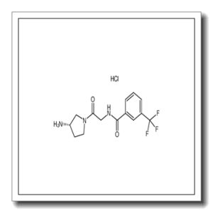 (S)-N-{2-[3-aminopyrrolidin-1-yl]-2-oxoethyl}-3-(trifluoromethyl)benzamide hydrochloride