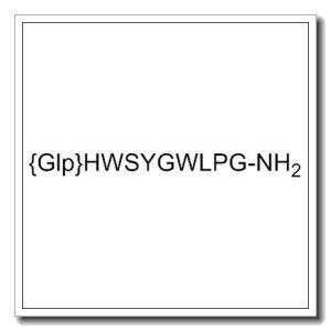 GLP-HIS-TRP-SER-TYR-GLY-LEU-ARG-PRO-GLY-NH2