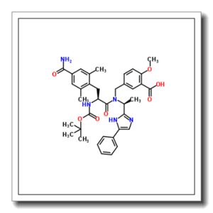 5-({(4-Carbamoyl-2,6-dimethyl-N-{[(2-methyl-2-propanyl)oxy]carbonyl}-L-phenylalanyl)[(1S)-1-(5-phenyl-1H-imidazol-2-yl)ethyl]amino}methyl)-2-methoxybenzoic acid