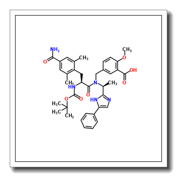 5-({(4-Carbamoyl-2,6-dimethyl-N-{[(2-methyl-2-propanyl)oxy]carbonyl}-L-phenylalanyl)[(1S)-1-(5-phenyl-1H-imidazol-2-yl)ethyl]amino}methyl)-2-methoxybenzoic acid CAS 864825-69-4