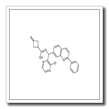 N-[(3-Chloro-2-pyrazinyl)(2-phenyl-7-quinolinyl)methyl]-3-methyle necyclobutanecarboxamide