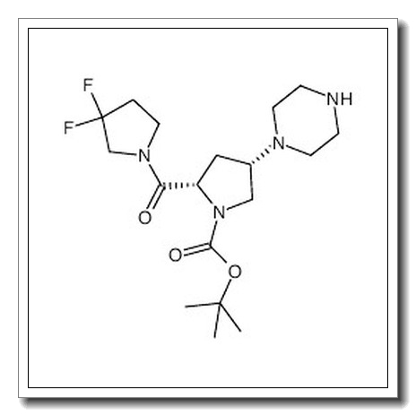 (2S,4S)-2-(3,3-difluoropyrrolidine-1-carbonyl)-4-piperazin-1-ylpyrrolidine-1-carboxylic acid tert-butyl ester CAS 869489-00-9 