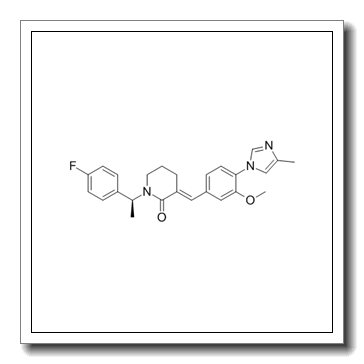 (3E)-1-[(1S)-1-(4-fluorophenyl)ethyl]-3-[[3-methoxy-4-(4-methylimidazol-1-yl)phenyl]methylidene]piperidin-2-one CAS 870843-42-8