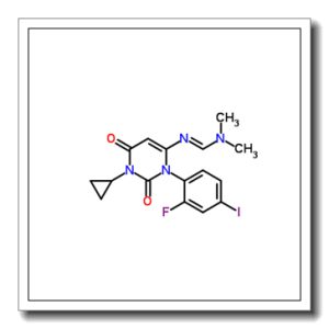 N’-[1-Cyclopropyl-3-(2-fluoro-4-iodophenyl)-2,6-dioxo-1,2,3,6-tetrahydro-4-pyrimidinyl]-N,N-dimethylimidoformamide