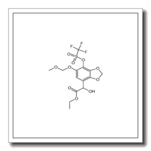 ethyl 2-hydroxy-2-(6-(methoxymethoxy)-7-(((trifluoromethyl)sulfonyl)oxy)benzo[d][1,3]dioxol-4-yl)acetate