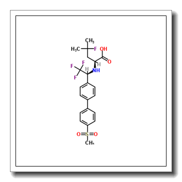 4-Fluoro-N-{(1S)-2,2,2-trifluoro-1-[4'-(methylsulfonyl)-4-bipheny lyl]ethyl}-L-leucine CAS 875272-89-2