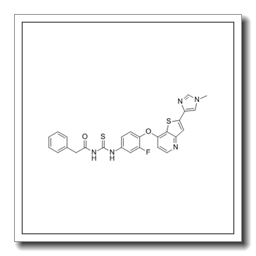 N-[[3-fluoro-4-[2-(1-methylimidazol-4-yl)thieno[3,2-b]pyridin-7-yl]oxyphenyl]carbamothioyl]-2-phenylacetamide CAS 875337-44-3