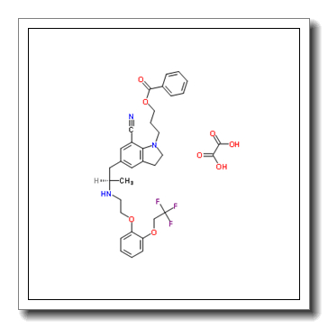3-[7-cyano-5-[(2R)-2-[2-[2-(2,2,2-trifluoroethoxy)phenoxy]ethylamino]propyl]-2,3-dihydroindol-1-yl]propyl benzoate,oxalic acid CAS 885340-12-5