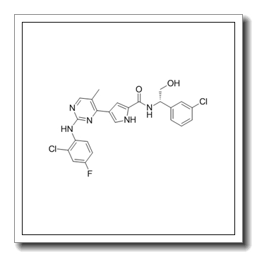 4-[2-(2-chloro-4-fluoroanilino)-5-methylpyrimidin-4-yl]-N-[(1S)-1-(3-chlorophenyl)-2-hydroxyethyl]-1H-pyrrole-2-carboxamide CAS 896720-20-0