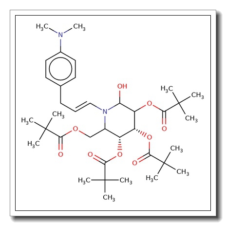 N-[(4'-Dimethylaminophenyl)-1-propenyl]imino-2,3,4,6-tetra-O-pivaloyl-D-glucopyranose CAS 898798-68-0