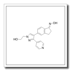 2,3-二氢-5-[1-(2-羟基乙基)-3-(4-吡啶基)-1H-吡唑-4-基]-1H-茚-1-酮肟