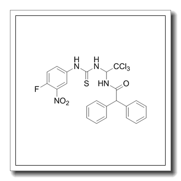 2,2-diphenyl-N-[2,2,2-trichloro-1-[(4-fluoro-3-nitrophenyl)carbamothioylamino]ethyl]acetamide CAS 905973-89-9
