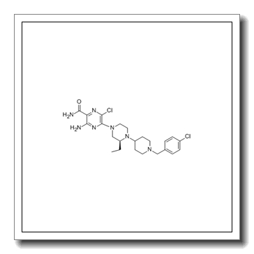 3-amino-6-chloro-5-[(3S)-4-[1-[(4-chlorophenyl)methyl]piperidin-4-yl]-3-ethylpiperazin-1-yl]pyrazine-2-carboxamide CAS 906805-42-3