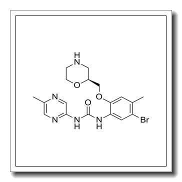 1-[5-bromo-4-methyl-2-[[(2S)-morpholin-2-yl]methoxy]phenyl]-3-(5-methylpyrazin-2-yl)urea CAS 911222-45-2