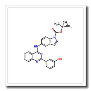 1H-Indazole-1-carboxylic acid, 5-[[2-(3-hydroxyphenyl)-4-quinazolinyl]amino]-, 1,1-dimethylethyl ester