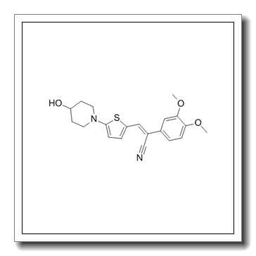 (Z)-2-(3,4-dimethoxy-phenyl)-3-[5-(4-hydroxy-piperidin-1-yl)-thiophen-2-yl]-acrylonitrile CAS 912287-56-0