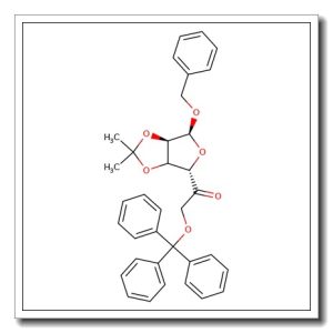 Benzyl 2,3-O-isopropylidene-6-O-trityl-5-keto-a-D-mannofuranose