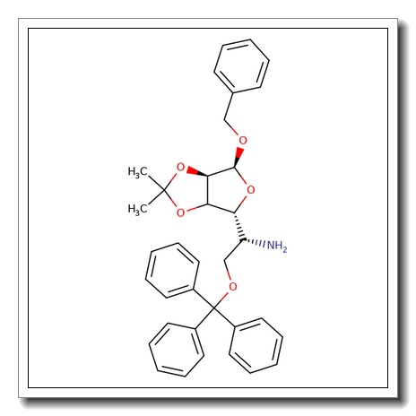 Benzyl 5-amino-5-deoxy-2,3-O-isopropylidene-6-O-trityl-a-D-mannofuranoside CAS 91364-15-7