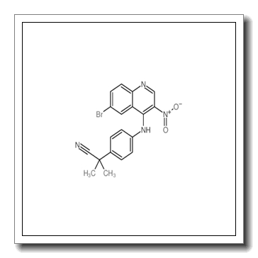 2-(4-(6-溴-3-硝基喹啉-4-基氨基)苯基)-2-甲基丙腈