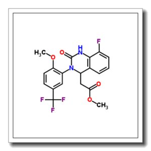 Methyl {8-fluoro-3-[2-methoxy-5-(trifluoromethyl)phenyl]-2-oxo-1,2,3,4-tetrahydro-4-quinazolinyl}acetate
