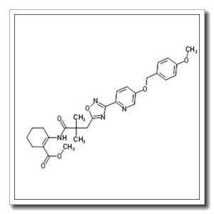 Methyl 2-{[3-(3-{5-[(4-methoxybenzyl)oxy]-2-pyridinyl}-1,2,4-oxadiazol-5-yl)-2,2-dimethylpropanoyl]amino}-1-cyclohexene-1-carboxylate