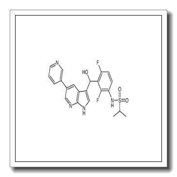 N-(2,4-Difluoro-3-{hydroxy[5-(3-pyridinyl)-1H-pyrrolo[2,3-b]pyrid in-3-yl]methyl}phenyl)-2-propanesulfonamide CAS 918523-56-5