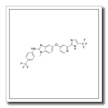 1-methyl-5-[2-[5-(trifluoromethyl)-1H-imidazol-2-yl]pyridin-4-yl]oxy-N-[4-(trifluoromethyl)phenyl]benzimidazol-2-amine CAS 927880-90-8