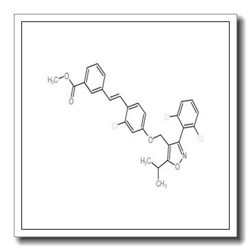 methyl 3-[(E)-2-[2-chloro-4-[[3-(2,6-dichlorophenyl)-5-propan-2-yl-1,2-oxazol-4-yl]methoxy]phenyl]ethenyl]benzoate CAS 933799-50-9