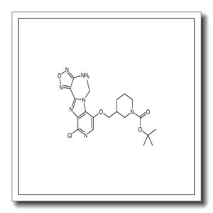 2-Methyl-2-propanyl 3-({[2-(4-amino-1,2,5-oxadiazol-3-yl)-4-chlor o-1-ethyl-1H-imidazo[4,5-c]pyridin-7-yl]oxy}methyl)-1-piperidinec arboxylate