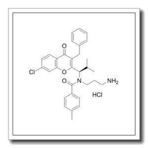 N-(3-氨基丙基)-N-[(1R)-1-[7-氯-4-氧代-3-(苯基甲基)-4H-1-苯并吡喃-2-基]-2-甲基丙基]-4-甲基苯甲酰胺盐酸盐