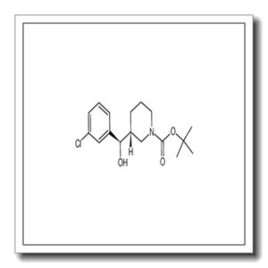 2-Methyl-2-propanyl (3R)-3-[(R)-(3-chlorophenyl)(hydroxy)methyl]- 1-piperidinecarboxylate