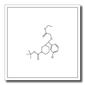 2-Methyl-2-propanyl (3R)-3-[(R)-(3-chlorophenyl)(2-ethoxy-2-oxoet hoxy)methyl]-1-piperidinecarboxylate
