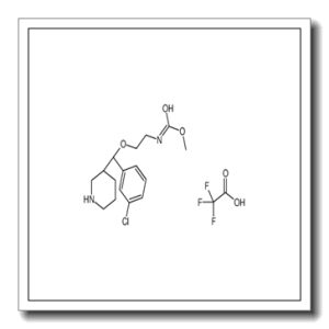 Methyl (2-{(R)-(3-chlorophenyl)[(3R)-3-piperidinyl]methoxy}ethyl) carbamate trifluoroacetate (1:1)