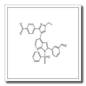 3-{4-[1-Ethyl-3-(4-nitrophenyl)-1H-pyrazol-4-yl]-1-(phenylsulfony l)-1H-pyrrolo[2,3-b]pyridin-2-yl}benzaldehyde