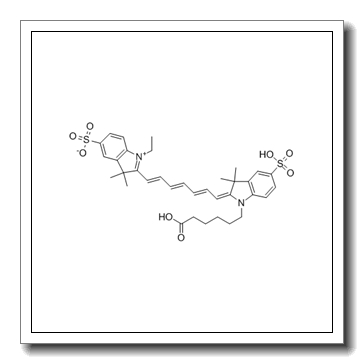 2-{(1E,3E,5E,7Z)-7-[1-(5-Carboxypentyl)-3,3-dimethyl-5-sulfo-1,3- dihydro-2H-indol-2-ylidene]-1,3,5-heptatrien-1-yl}-1-ethyl-3,3-di methyl-3H-indolium-5-sulfonate CAS 943298-08-6