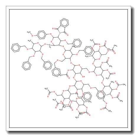 4-Methoxyphenyl 4-O-{4-O-[[2-O-Ac-3-O-[2,4-di-O-(3,4 ,6-tri-O-Ac-2-PhthN-β-D-Glc)-3,6-di-O-Bn-α-D-Man]-6-O-[3,4-di-O-Ac-2 ,6-di-O-(3,4 ,6-tri-O-Ac-2-PhthN-β-D-Glc)-α-D-Man]-β-D-Man]]-3,6-di-O-Bn -2-PhthN-β-D-Glc}-3-O-Bn-6-O-(tri-O-Bn-α-L-Fuc)-2-PhthN-β-D- CAS 946164-26-7