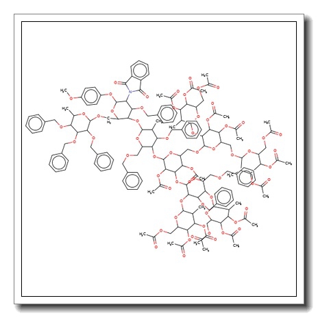 4-Methoxyphenyl 4-O-{4-O-[[2,4-di-O-Ac-3-O-[2,4-di-O-(3,4,6-tri-O-Ac-2-PhthN -b-D-Glc)-3,6-di-O-Bn-a-D-Man]-6-O-[3,4-di-O-Ac-2,6-di- O-(3,4,6-tri-O-Ac-2-PhthN -b-D-Glc)-a-D-Man]-b-D-Man]]-3,6-di-O-Bn-2-PhthN-b-D-Glc}-3-O-Bn-6-O-(tri-O-Bn-a-L-Fuc)-2-Ph CAS 946164-27-8