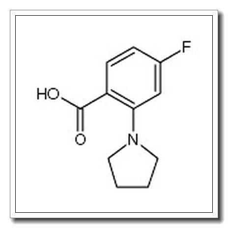 Benzoic acid, 4-​fluoro-​2-​(1-​pyrrolidinyl)​ CAS 952680-24-9 