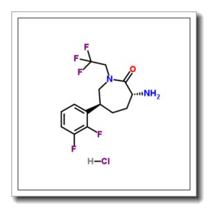 (3R,6S)-3-Amino-6-(2,3-difluorophenyl)-1-(2,2,2-trifluoroethyl)-2-azepanone hydrochloride (1:1)