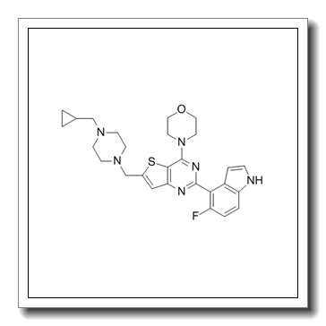 Thieno[3,2-d]pyrimidine, 6-[[4-(cyclopropylmethyl)-1-piperazinyl]methyl]-2-(5-fluoro-1H-indol-4-yl)-4-(4-morpholinyl) CAS 955977-50-1